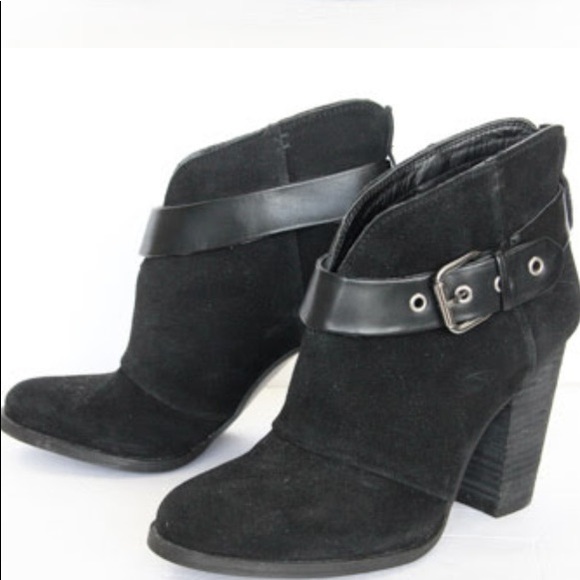 Jessica Simpson Black Suede Booties - Picture 1 of 5